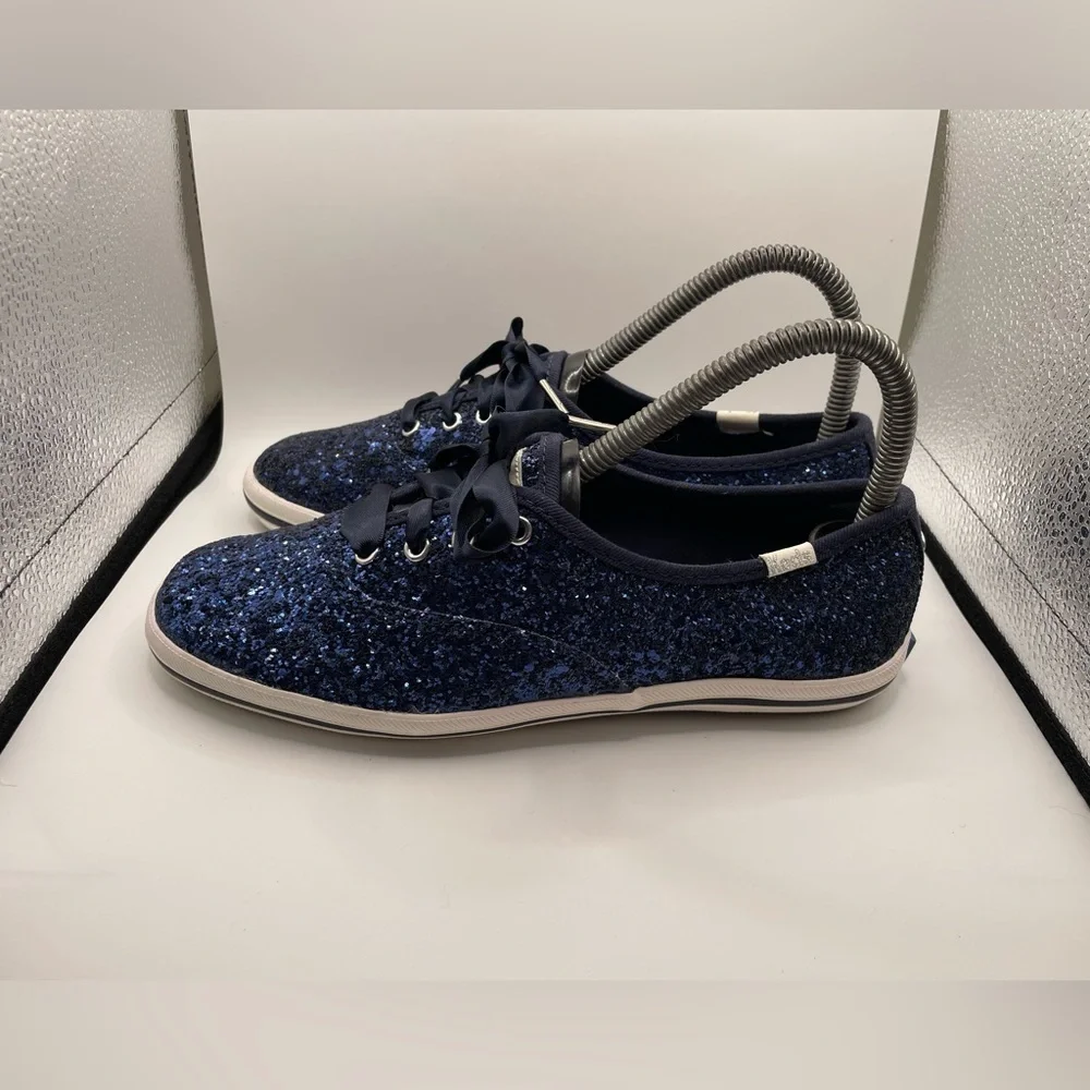 Keds X Kate Spade glitter Navy Sneakers women’s size 5.5